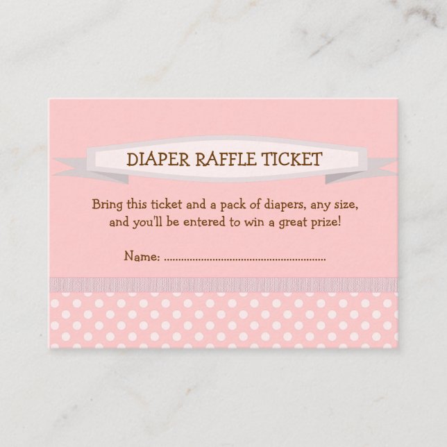 Carte D'accompagnement Billet rabat Baby shower rose Insérer (Devant)
