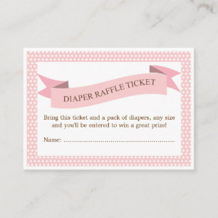 Carte D'accompagnement Billet rabat Baby shower rose Insérer