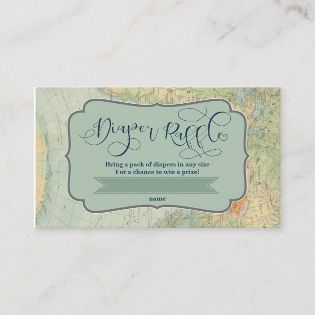 Carte D'accompagnement Billet rabat pour un Baby shower d'aventure (Devant)