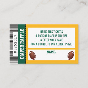 Carte D'accompagnement Billet rabat, Sports, Baby shower de football