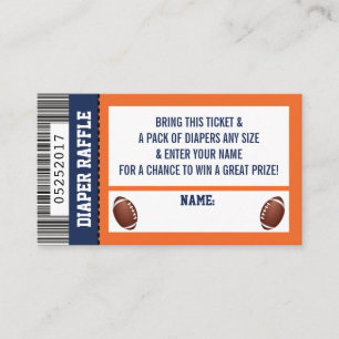 Carte D'accompagnement Billet rabat, Sports, Baby shower de football