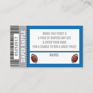 Carte D'accompagnement Billet rabat, Sports, Baby shower de football