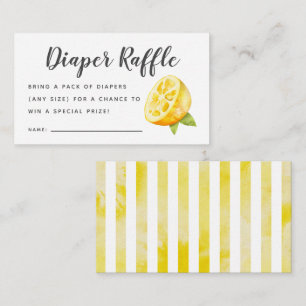 Carte D'accompagnement Billet rouille Baby shower citron rustique