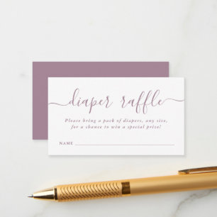 Carte D'accompagnement Billet simple Baby shower de rabat raffle Mauve