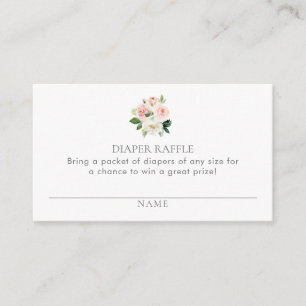 Carte D'accompagnement Billet simple papier broyeur floral rose