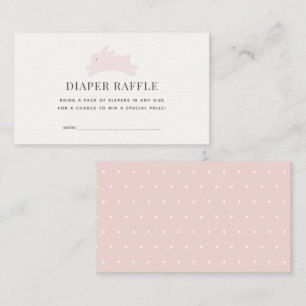 Carte D'accompagnement Billet simple rondelle de lapin à sauter rose