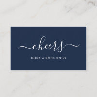 Billet simple Script gratuit de boissons - Navy &
