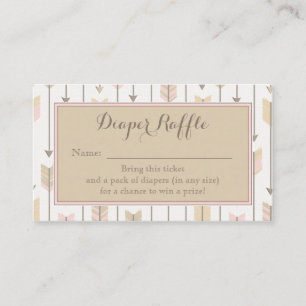 Carte D'accompagnement Billet tribal Tan de tombola de couche-culotte de