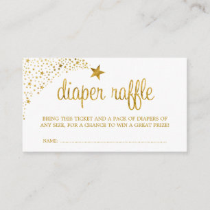 Carte D'accompagnement Billet Twinkle Little Star Faux Gold Diaper