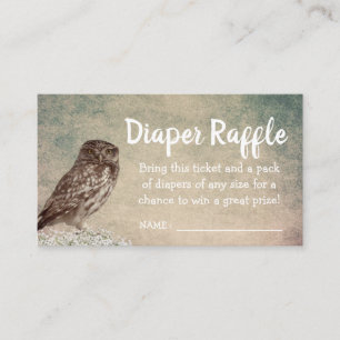Carte D'accompagnement Billet vintage de tombola de couche-culotte de