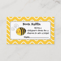 Billets de Raffle du livre d'abeilles, jeu de Baby