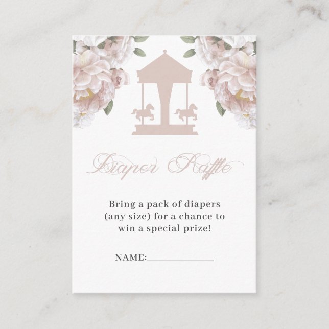 Carte D'accompagnement Billets de roulette de carrousel (Devant)