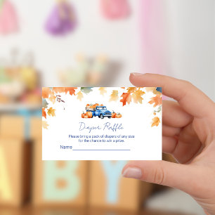 Carte D'accompagnement Billets de rousseur Blue Truck & Little Citrouille