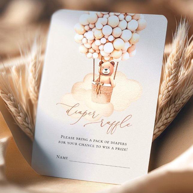 Carte D'accompagnement Billets de rousseur de couches de ballons d'ours B (Créateur téléchargé)