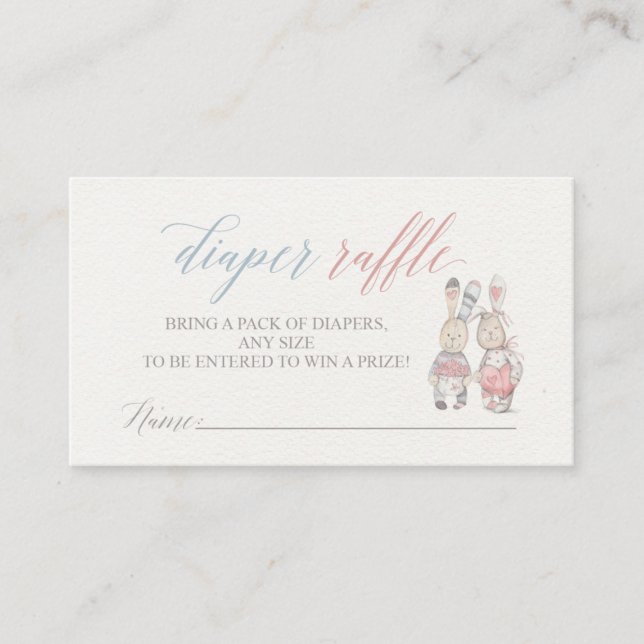 Carte D'accompagnement Billets de rousseur de lapin pour Baby shower (Devant)