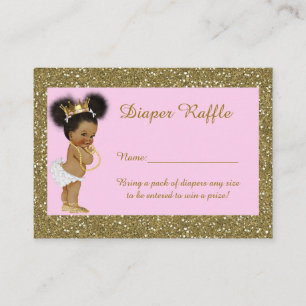 Carte D'accompagnement Billets de rousseur Little Princess Diaper, ethniq