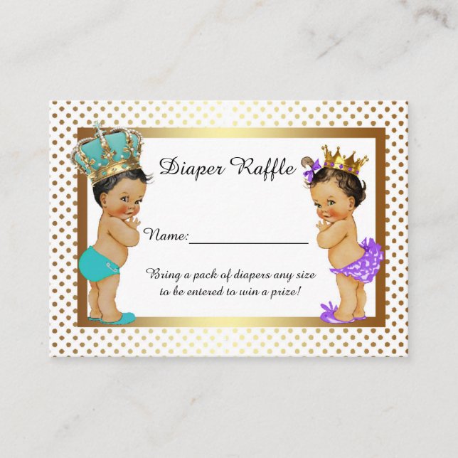 Carte D'accompagnement Billets de rousseur Little Princess Prince Diaper, (Devant)