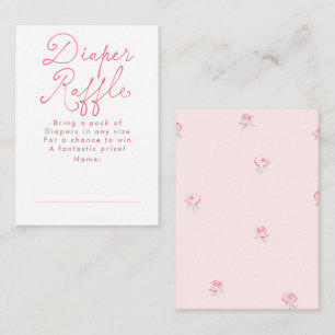 Carte D'accompagnement Billets de tirage au sort de couche mignonne flora