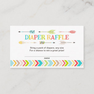 Carte D'accompagnement Billets de tirage au sort pour baby shower tribal 