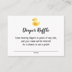 Carte D'accompagnement Billets de tombola de couche-culotte de baby
