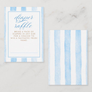 Carte D'accompagnement Billets de tombola de couche culotte rayures bleue