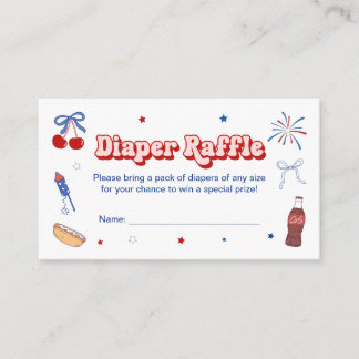 Carte D'accompagnement Billets de tombola de couches pour Baby Shower Ame