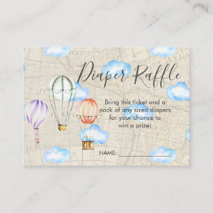 Carte D'accompagnement Billets de tombola de couches pour Baby Shower   B