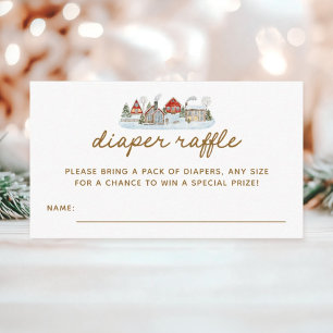 Carte D'accompagnement Billets de tombola de couches pour Baby Shower du 