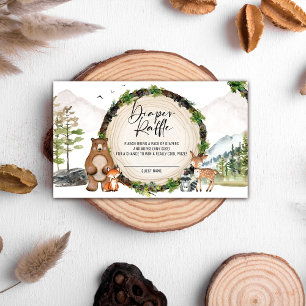 Carte D'accompagnement Billets de tombola de couches pour baby shower en 