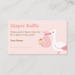 Carte D'accompagnement Billets de tombola de couches pour Baby Shower Fil
