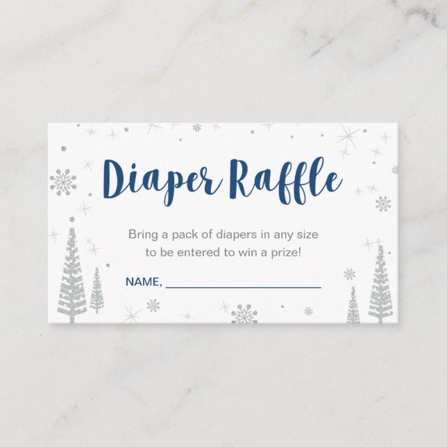 Carte D'accompagnement Billets de tombola de couches | Shower de bébé en  (Devant)