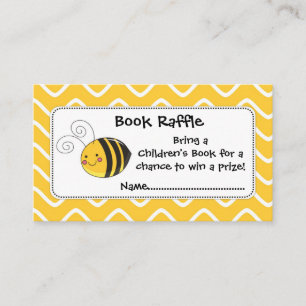 Carte D'accompagnement Billets de tombola de livre d'abeille, jeu de baby