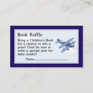 Carte D'accompagnement Billets de tombola de livre d'avion, jeu de baby