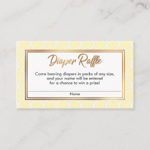 Carte D'accompagnement Billets de tombola pour couches avec motif Ogee ja