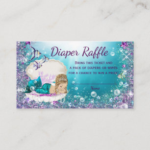 Carte D'accompagnement Billets de tombola pour couches de sirène blonde m