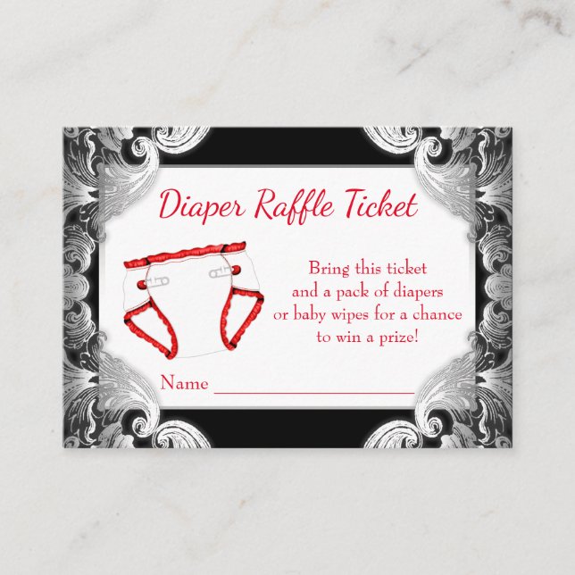 Carte D'accompagnement Billets roux en argent noir rouge (Devant)