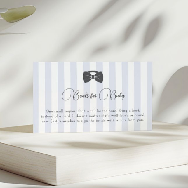 Carte D'accompagnement Bitty Bow Oh Boy Baby shower Livres pour bébé (Créateur téléchargé)