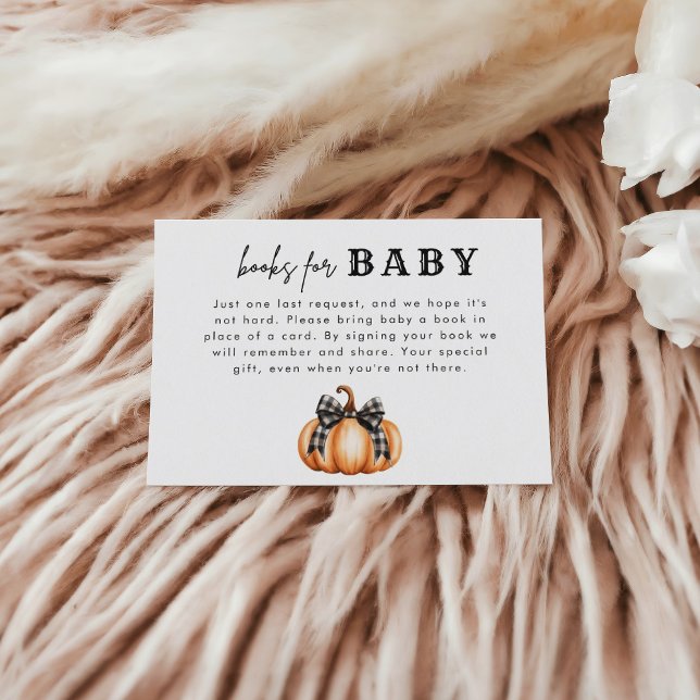 Carte D'accompagnement Black Bow Little Citrouille Livres pour bébé (Créateur téléchargé)