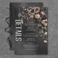 Black Moody Gothic Flowers & Mist Détails du Maria