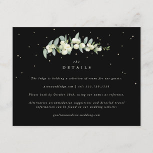 Carte D'accompagnement Black Snowberry+Eucalyptus Stem Détails du Mariage