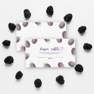 Carte D'accompagnement Blackberries - baby shower de tombola de couche