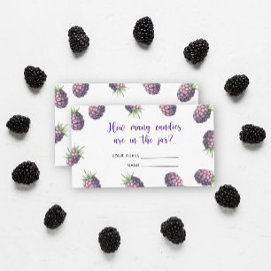 Carte D'accompagnement Blackberries - baby shower devinez combien de bonb