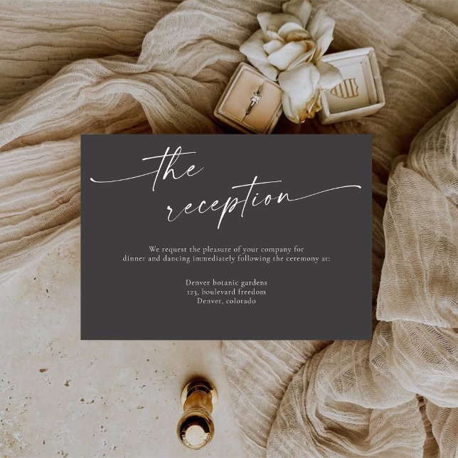 Carte D'accompagnement BLAIRE Moderne Calligraphie Réception de mariage (Créateur téléchargé)