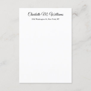 Carte D'accompagnement Blanc clair minimaliste professionnel moderne