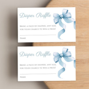 Carte D'accompagnement Bleu aquarelle arc baby shower tombole