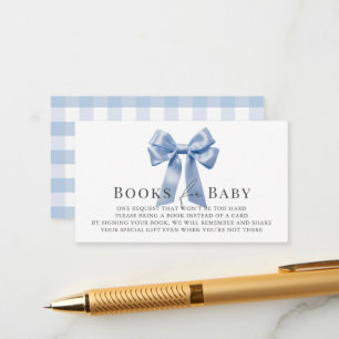 Carte D'accompagnement Bleu Bow Ribbon Boy Baby shower Demande de réserva