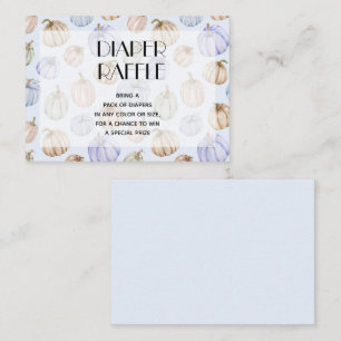 Carte D'accompagnement Bleu Citrouille Petit Bébé Déchets Raffle