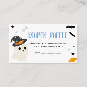 Carte D'accompagnement Bleu Cute Un Petit Baby shower Boo Déchets Raffle