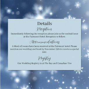 Carte D'accompagnement Bleu des flocons de neige du dragon blanc d'hiver