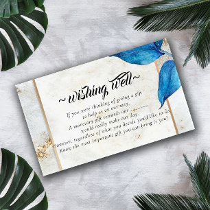Carte D'accompagnement Bleu Foliage Moderne bien d'attente pour Mariage